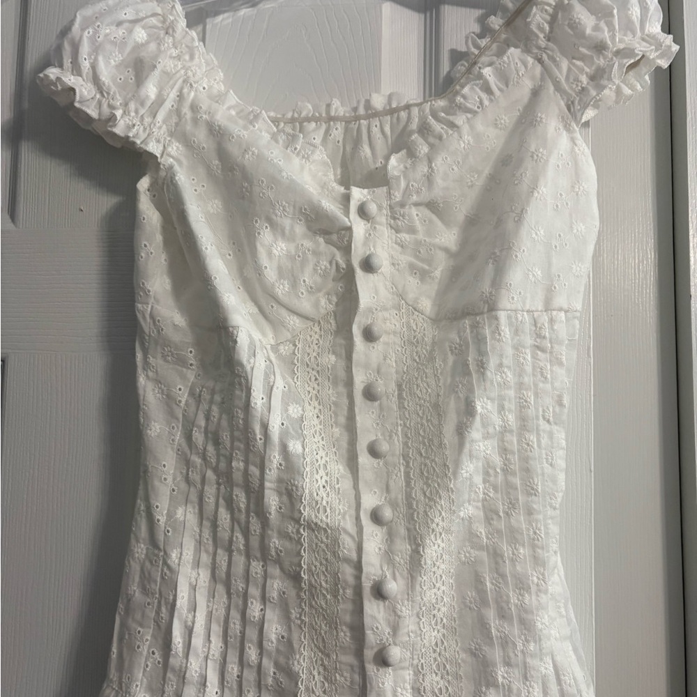 Brandy Melville White Eyelet Blouse